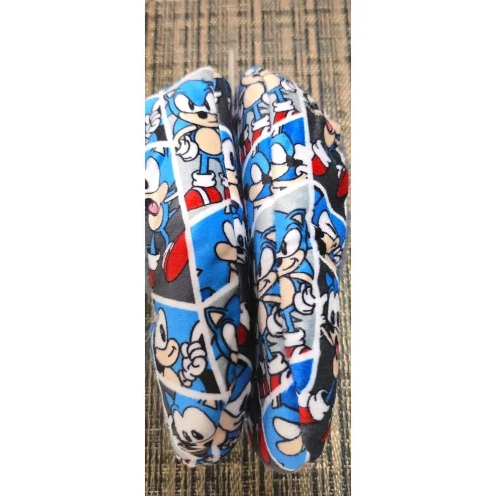 Sonic the Hedgehog‎ Fuzzy Babba Slipper Socks Kids S/M Non Slip